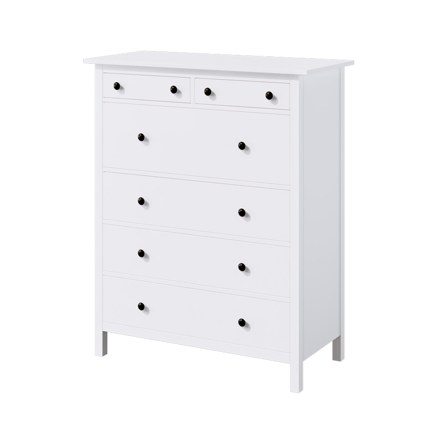 Комод "Кымор" 6 ящиков (1080*1310*500 мм.) №5031020403 (белый) (Лузалес-РФ)