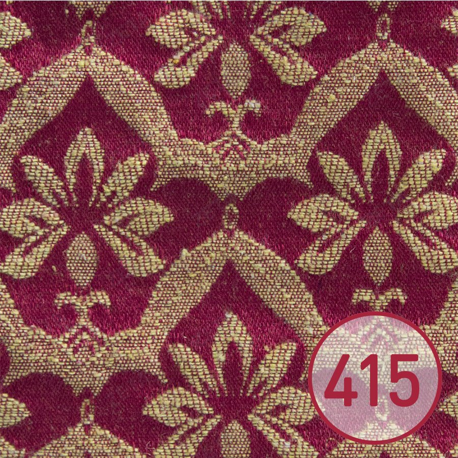 Ткань гобелен 128 К (красно-желтый узор цветок)