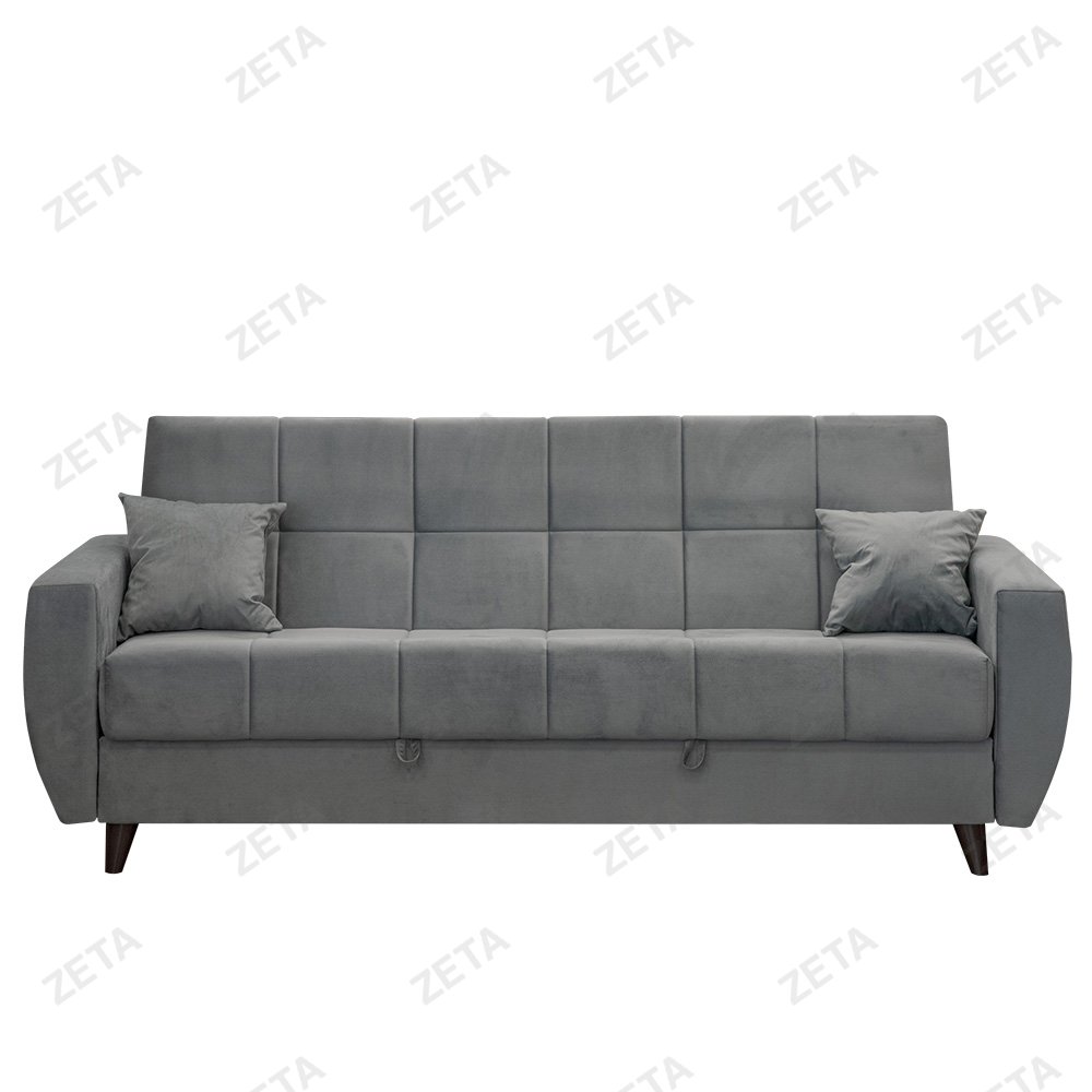 Диван "Бетти 2" (2360*880*960 мм.) (Россия) серый велюр