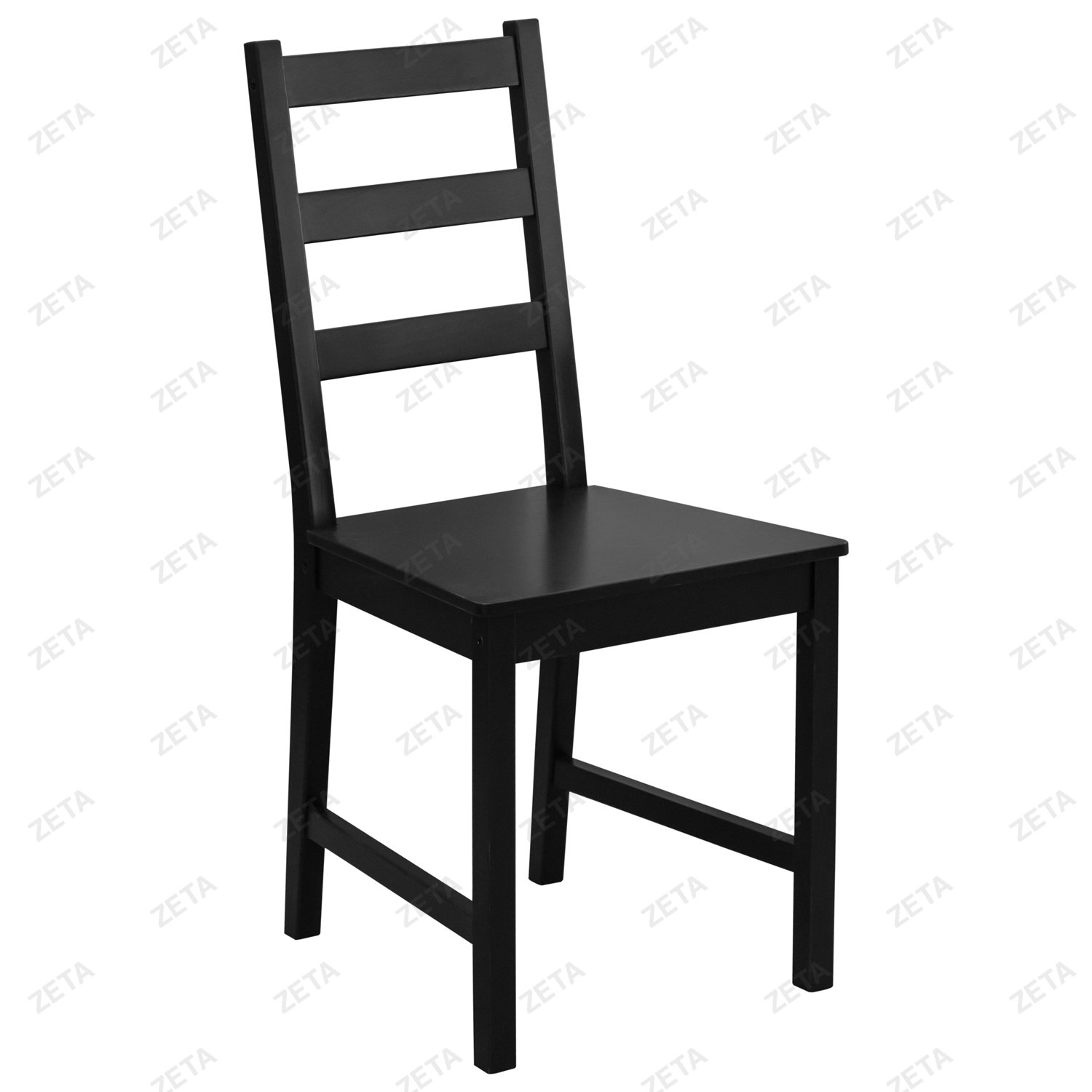 Столовый комплект от производителей IKEA: стол + 4 стула "Ladder Back" (чёрный) (ВИ)