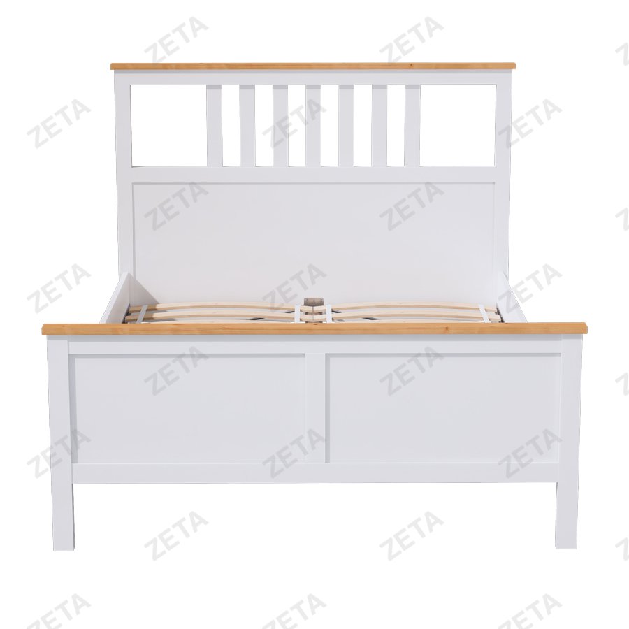 Кровать "Кымор" (1800*2000 мм.) №5031320211 (белый/светло-коричневый) (Лузалес-РФ)