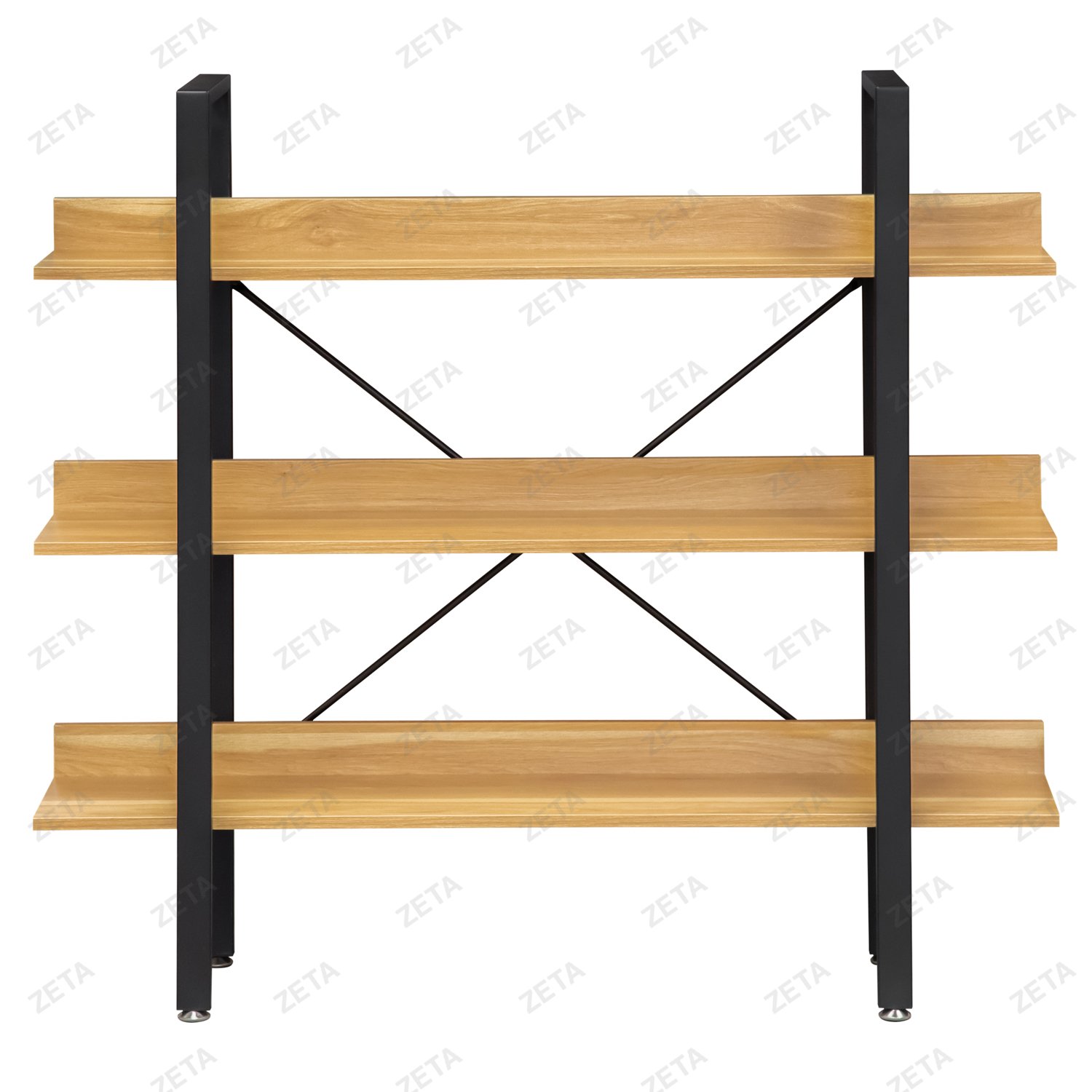 Стеллаж 3 полки (1200х280х1080 мм.) №S-13 (чёрный) (ВИ)